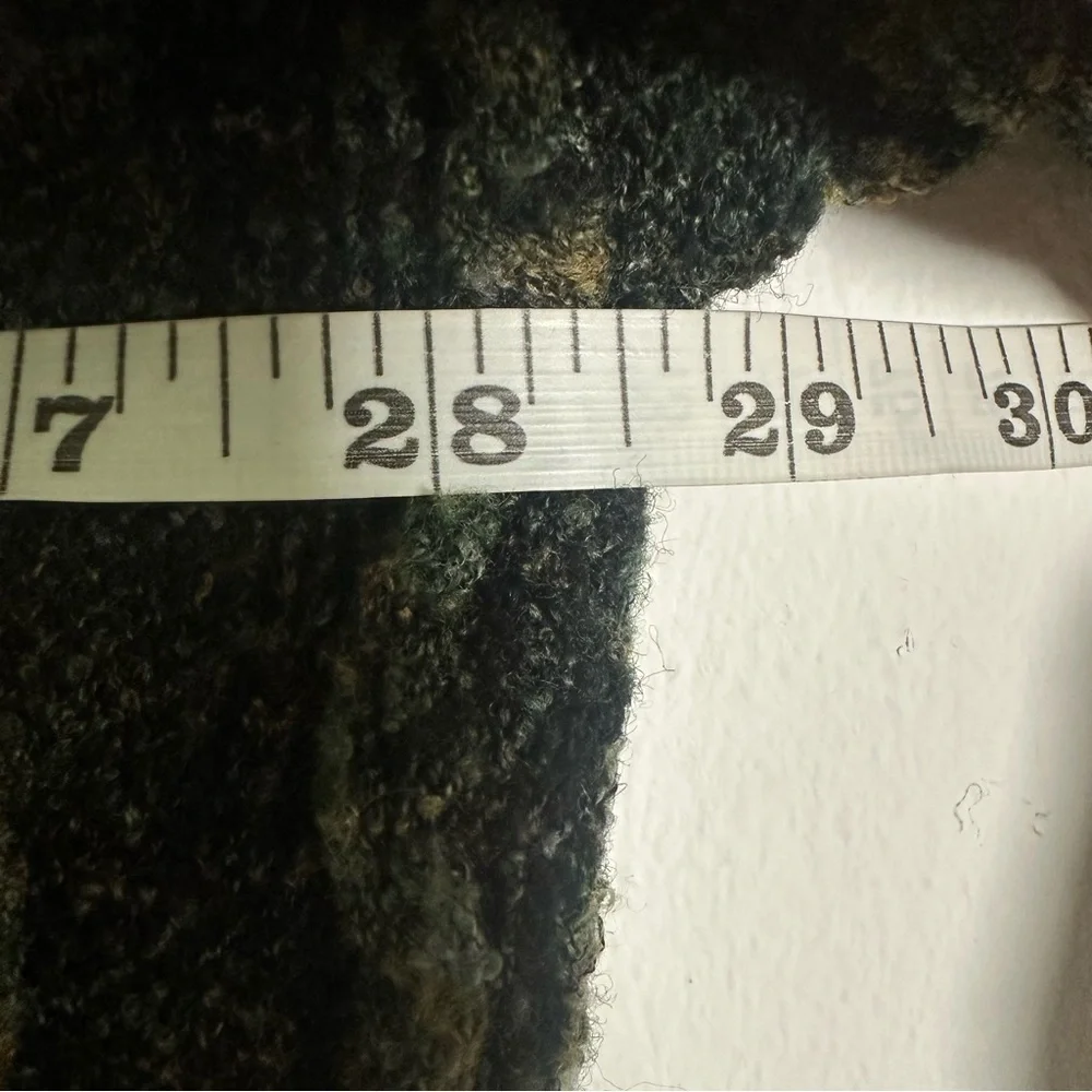 Jhane Barnes Green Sweater Rugged Line Pattern Men's Long Sleeve 3d knit VTG